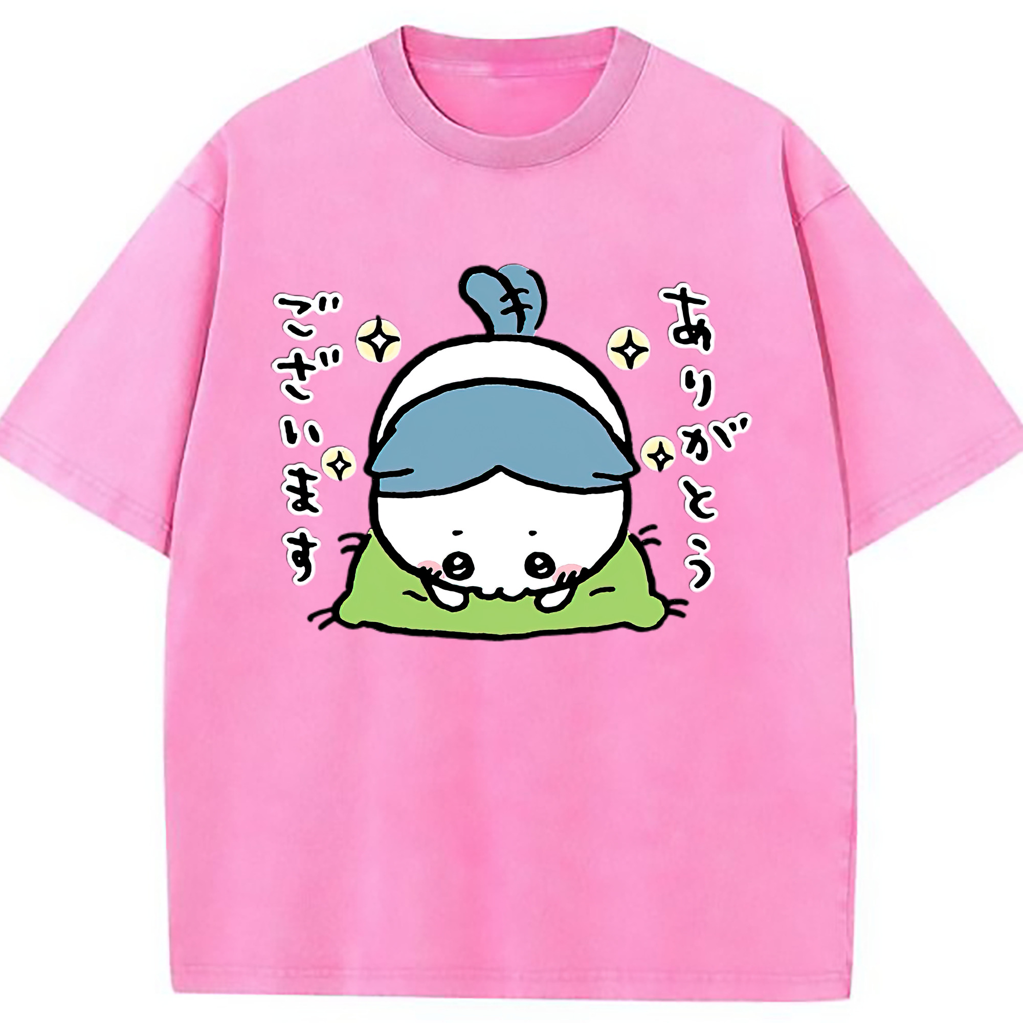 （画像用） ちいかわ ハチワレ Chii-kawa hachiware 綿100% ヴィンテージ風 半袖Tシャツ（フロントプリント）